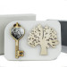 Icona in Ecopelle Chiave Sacra Famiglia Albero della Vita Confettata Idea Regalo