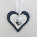 Icona cuore in legno con Sacra Famiglia con scatola  (kit 12 pezzi)