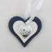 Icona cuore in legno con calice comunione con scatola