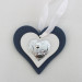 Icona cuore in legno con calice comunione con scatola (kit 12 pezzi)