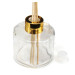 Kit 5 pz Profumatore in Vetro Tondo con Ricarica Profumo Essenza Lime Ginger Limone Agrumi Diffusore per Ambienti 500ml