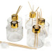 Kit 5 pz Profumatore in Vetro Tondo con Ricarica Profumo Essenza Lime Ginger Limone Agrumi Diffusore per Ambienti 500ml