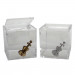 Kit 25 pezzi - Scatola portagioie in plastica con Violino Musica in Legno Porta Confetti Confettata