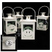 Lanterna Bianca Faccine Emoticon Smile con Quadrifoglio Laurea Cappello Tocco Pergamena Tesi Kharma Living Shabby Chic