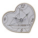Orologio Cuore con Barca a Vela Mare Marinaio inciso in legno Nozze Battesimo Comunione da Scrivania