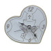 Orologio Cuore con Calice Comunione inciso in legno per Nozze Matrimonio da Scrivania