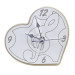Orologio Cuore con Chiave di Violino Sol Musica inciso in legno Nascita Battesimo Compleanno da Scrivania