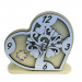Orologio Cuore con con Albero della Vita in rilievo legno Quadrifoglio 50 Anniversario Nozze Cinquantesimo Compleanno da Scrivania