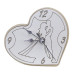 Orologio Cuore con Coppia Sposi inciso in legno per Nozze Matrimonio da Scrivania