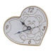 Orologio Cuore con Orso Orsetto inciso in legno Battesimo Comunione Festa 18 Anni Diciottesimo Compleanno da Scrivania