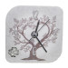 Orologio Quadretto con Albero della Vita in Ecopelle con Quadrifoglio 40 Anniversario Nozze Quarantesimo Compleanno da Scrivania Muro