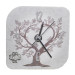 Orologio Quadretto con Albero della Vita in Ecopelle con Quadrifoglio Santa Cresima da Scrivania Muro