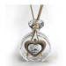 Profumatore in Cristallo con Cuore Fedi Nuziali 50 Anniversario D'oro Cinquantesimo Matrimonio Diffusore per Ambienti Profumo