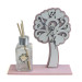 Profumatore Orologio con Albero della Vita legno Rosa Quadrifoglio 50 Anniversario Nozze Cinquantesimo Compleanno Diffusore di profumo