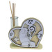 Profumatore Orologio Cuore con Cappello e Bastone Vescovile in legno Quadrifoglio Albero della Vita Diffusore Profumo