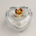 Scatola portagioie con fiore in cristallo vari colori