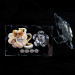 Icona quadrifoglio portafortuna Bimbo con Angelo e fiore in cristallo