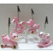 Portafoto animaletti rosa in resina (24 pezzi) 