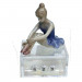 Scatola portagioie in plastica con Ballerina in Porcellana e Punto luce Danza Portaconfetti 