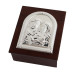 Scatola Svuotatasche in Legno Sacra Famiglia Cofanetto Portagioie Portaconfetti