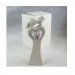 Statuina in ceramica Coppia Sposi Bacio Albero della Vita Icona Cuore Amore Nozze 