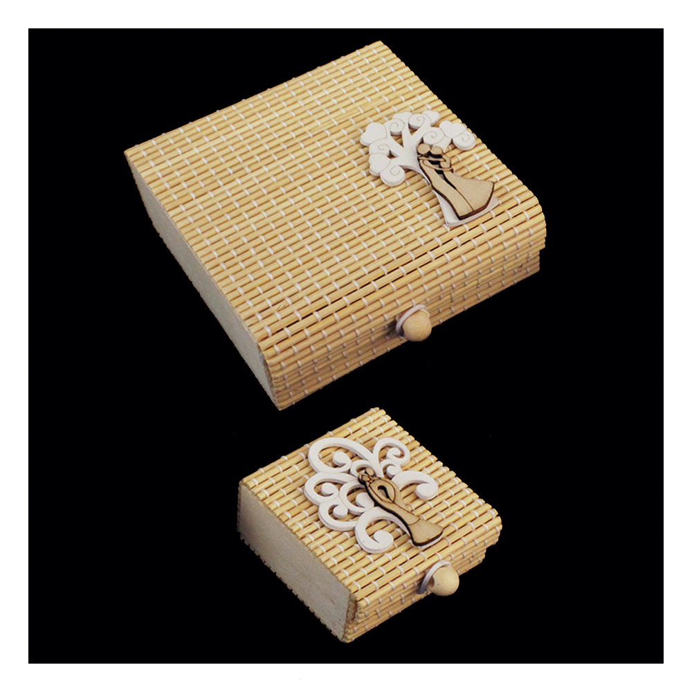 DLM - Scatolina Porta Confetti In Bambu Chiave Ancora Marinaio Mare Confettata 27850